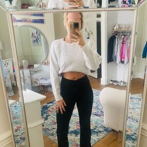 Daisy White Cable Knit Sweater